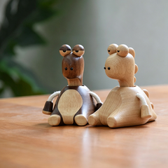 Handcrafted Bobblehead Dinosaur Wooden Ornament