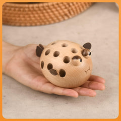 Handcrafted Pufferfish Wooden Pen Holder