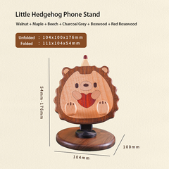 Collection of Cute Animal-Shaped Wooden Phone Stands