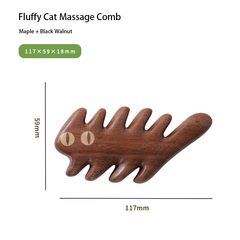 Black Walnut Multi-Functional Meridian Massage Wooden Comb