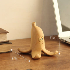 Handcrafted Banana Buddy Solid Wood Phone Stand