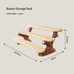 Original Tree Branch Solid Wood Multi-Layer Display Storage Rack