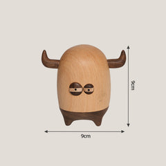 Cute Bull Monster Solid Wood Toothpick Holder