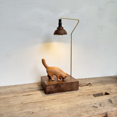 Handcrafted Wooden Cat Night Light