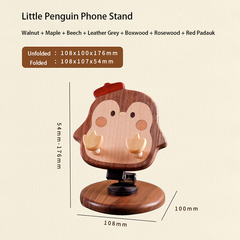 Collection of Cute Animal-Shaped Wooden Phone Stands