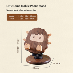Collection of Cute Animal-Shaped Wooden Phone Stands