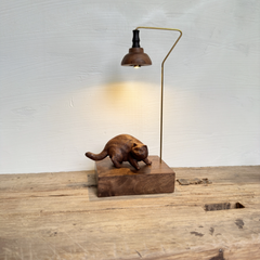 Handcrafted Wooden Cat Night Light