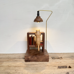Handcrafted Wooden Cat Night Light