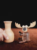 Handcrafted Moose Vase Car Ornament